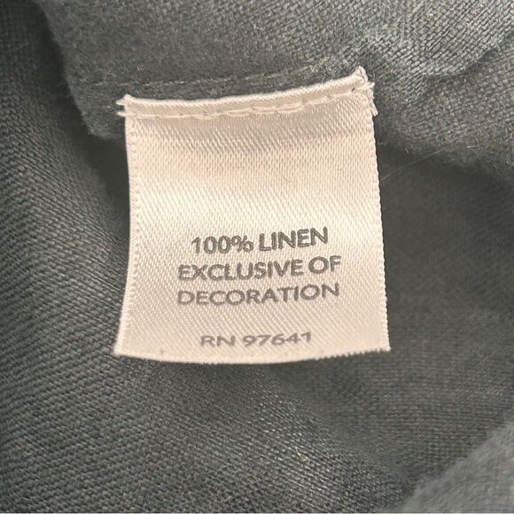 J.Jill embellished 100% linen sleeveless charcoal washed black top size large - Picture 6 of 6